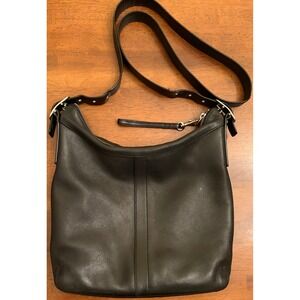 Vintage Coach 9188 Slim Legacy Duffle Crossbody Handbag Black Leather